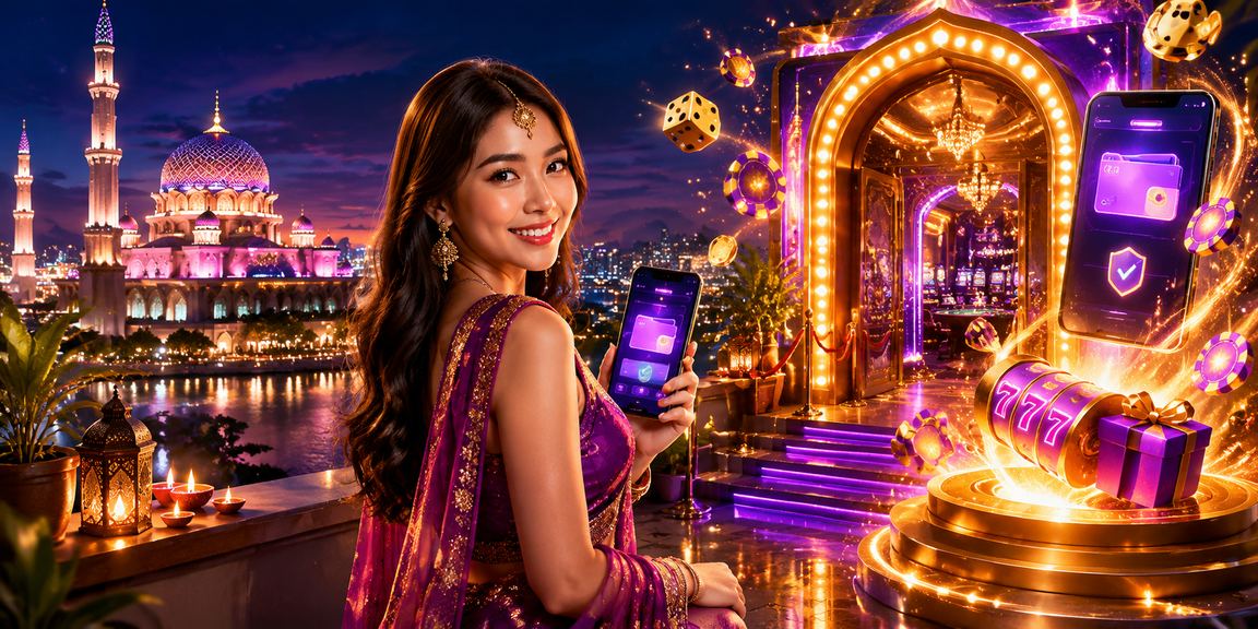 Pengguna Malaysia bermain jackpot melalui telefon pintar di Putrajaya